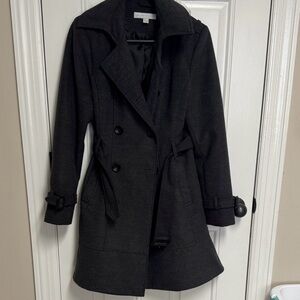 New York & Company Charcoal Trench Coat